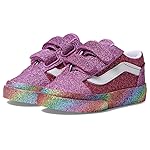 Vans Kids Old Skool V Low-top Sneakers, Glitter Rainglow Pink/Multi, 5.5 M US Toddler