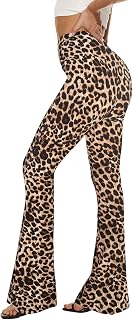 Black Flare Yoga Pants for Women - Soft High Waist Bootcut Leggings Tall & Long Palazzo Pants for Women