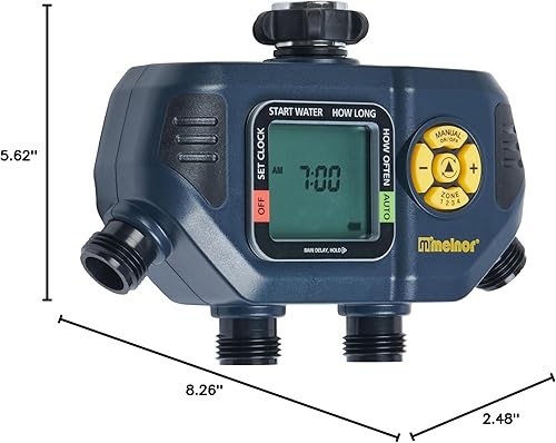 Miniatura 8 de Melnor 65140AMZ Temporizador digital de 4 zonas, negro, amarillo