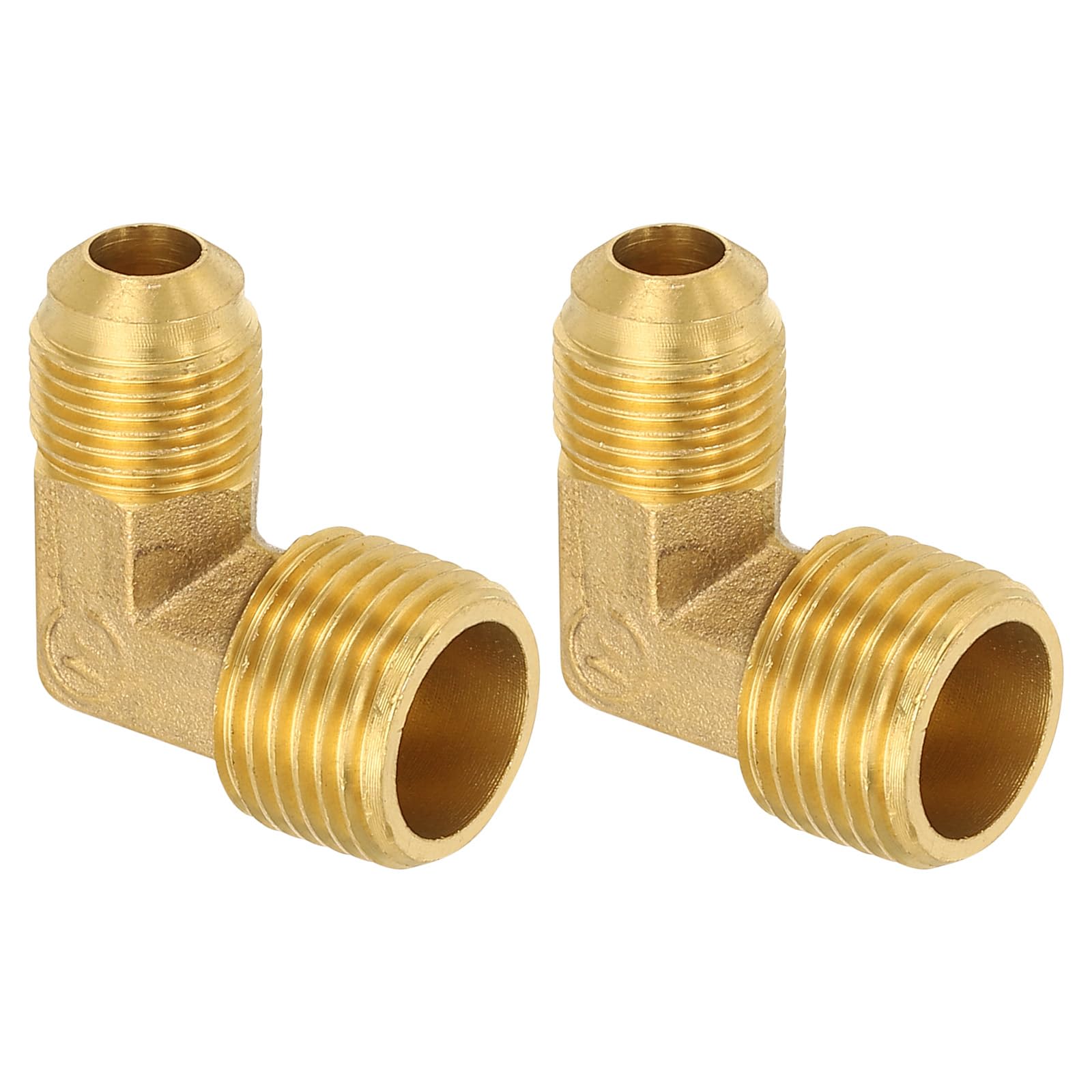 Raccords de tuyau coudés 90° en laiton évasé mâle robuste PATIKIL 2pcs