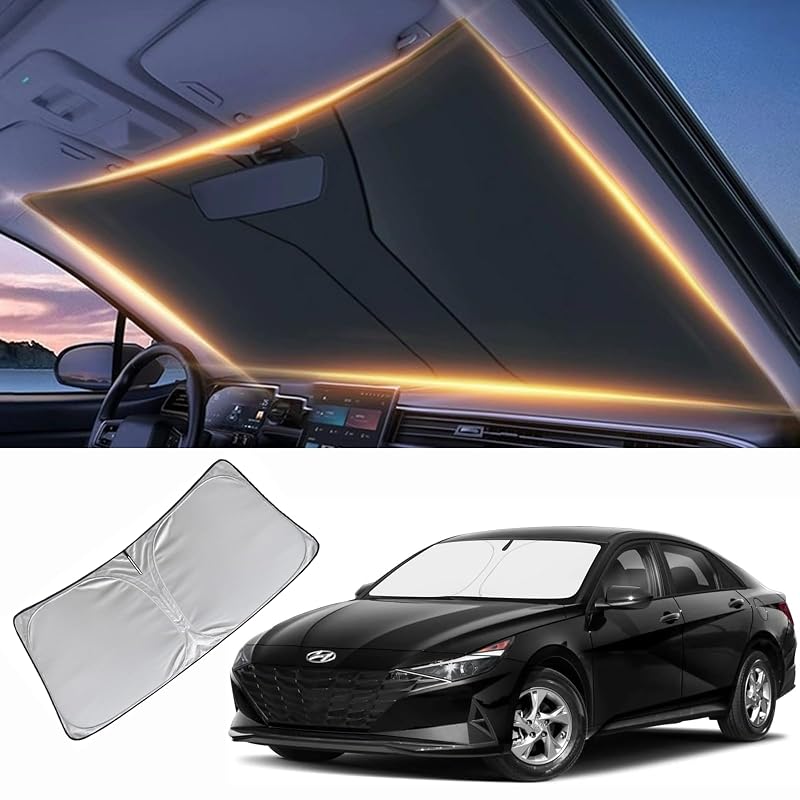 Protetor solar para para-brisa Hyundai Elantra 2017–2025 LZYYQX com encaixe sob medida
