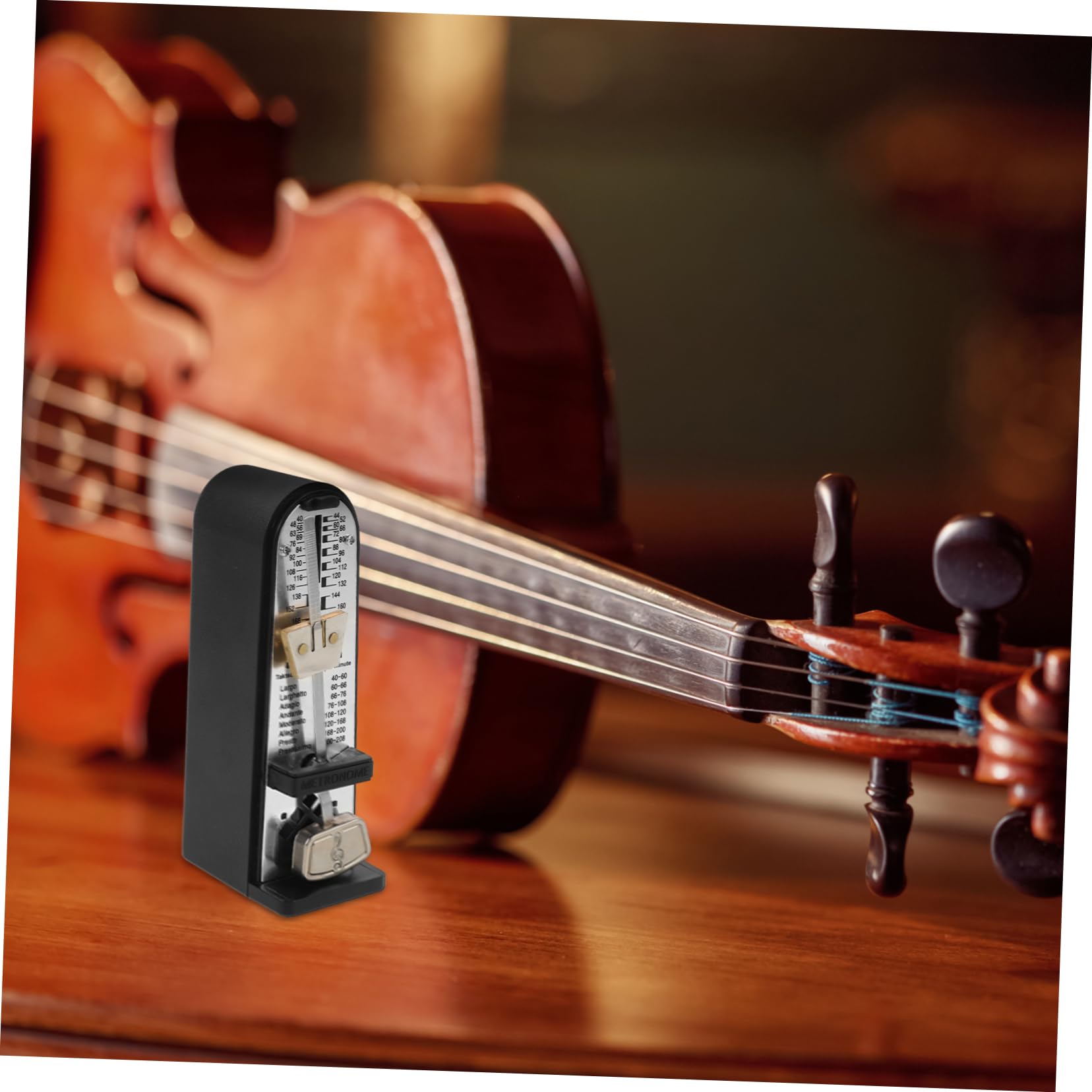 TOYANDONA Metrónomo Mecánico Preciso para Piano y Guitarra Material Abs y Metal, Compacto para Mejorar el Ritmo en Estilos Musicales Variados