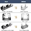2 paquetes de bandejas para gestión de cables bajo escritorio, longitud ajustable (15.7"-31.4") | organizador de cables grande 2 en 1 para gestión de cables, organizador de cables bajo mesa para hogar, oficina, escritorio de computadora 7