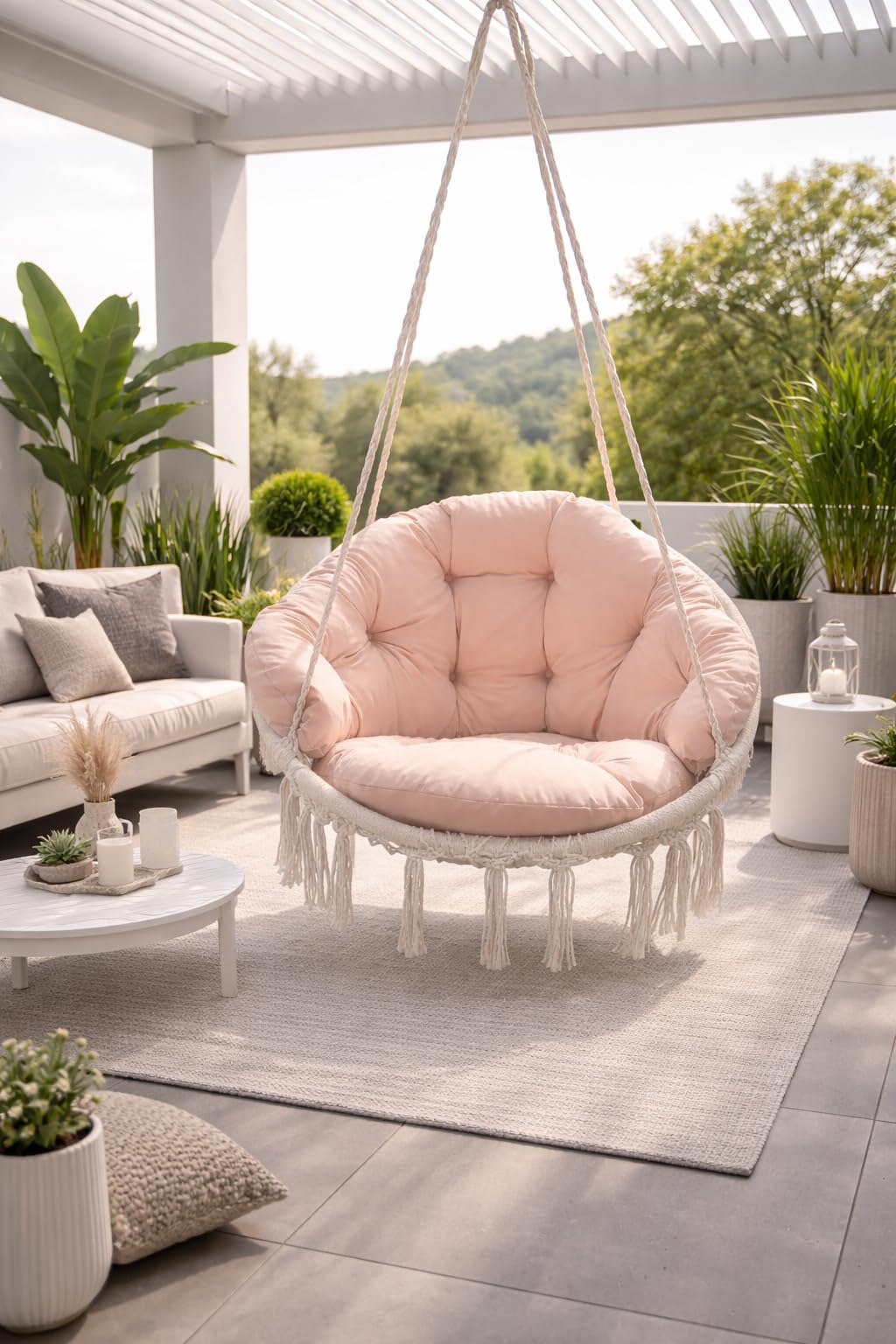 Hängeschaukel Kissen für Hängeschaukel Schaukelauflagen Hängenest BEIGE