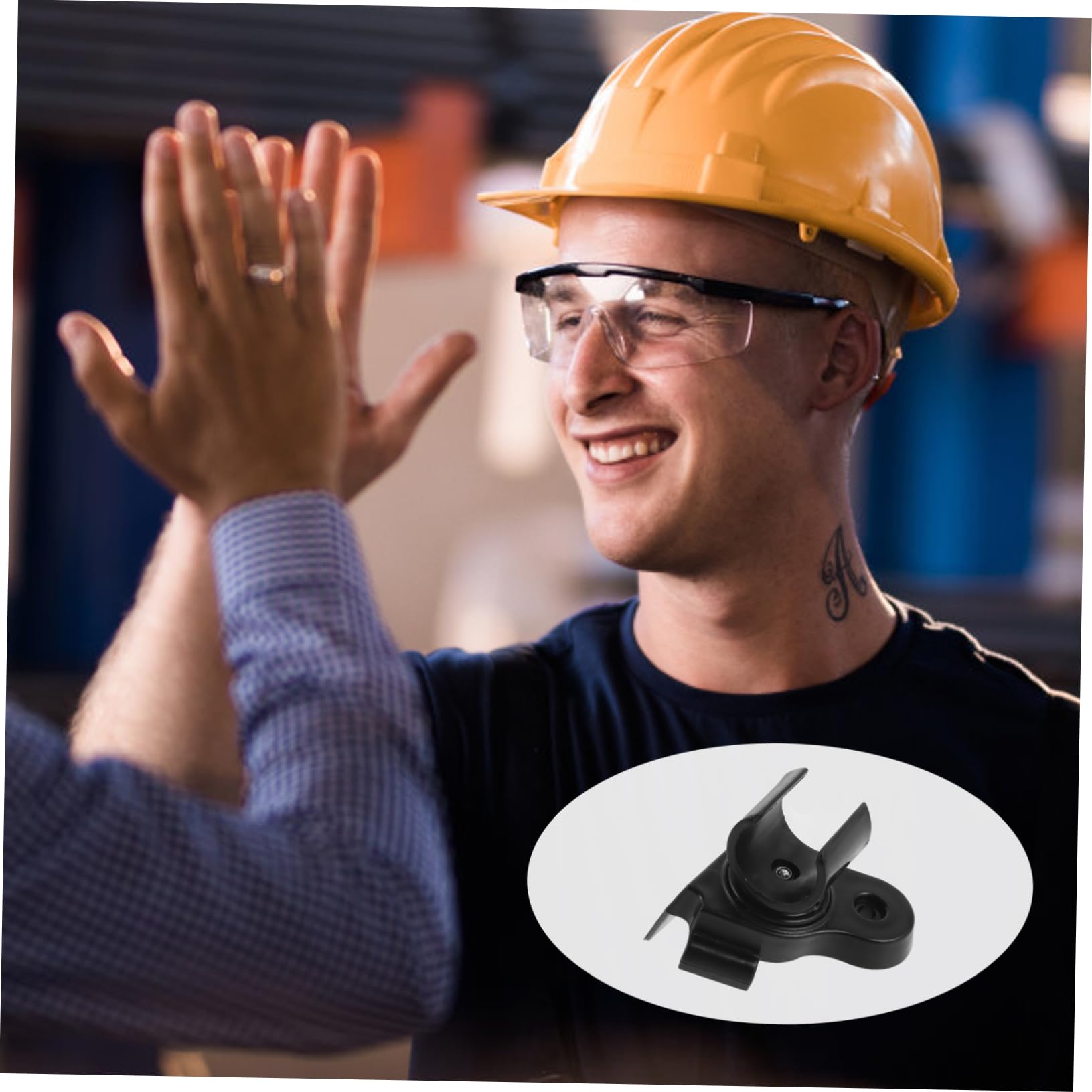 Clip portale per torcia elettrica per casco da lavoro, accessorio leggero e resistente per professionisti e fai da te