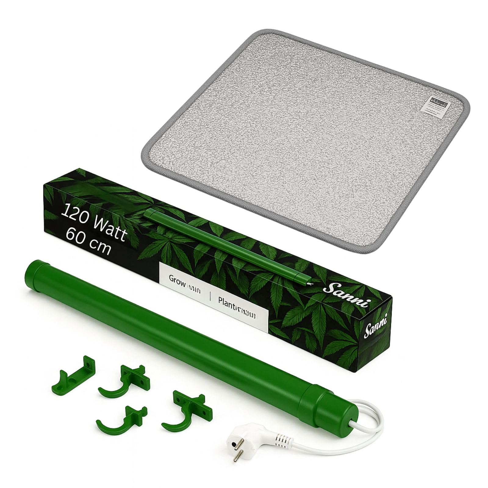 Calefactor Grow 120W calefacción para cultivo indoor con alfombrilla aislante térmica