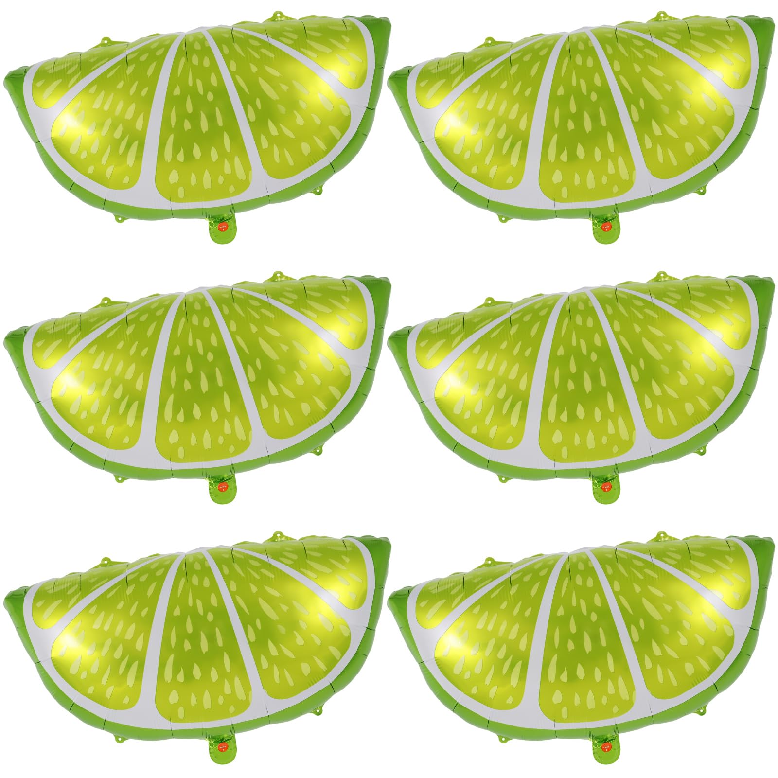 Lime Fruit Balloons, 6 Pcs Cute Lemon Foil Balloons, Large Green Lime Mylar Balloons for Fruit Summer Themed Party DecorationS Birthday Baby Shower (
