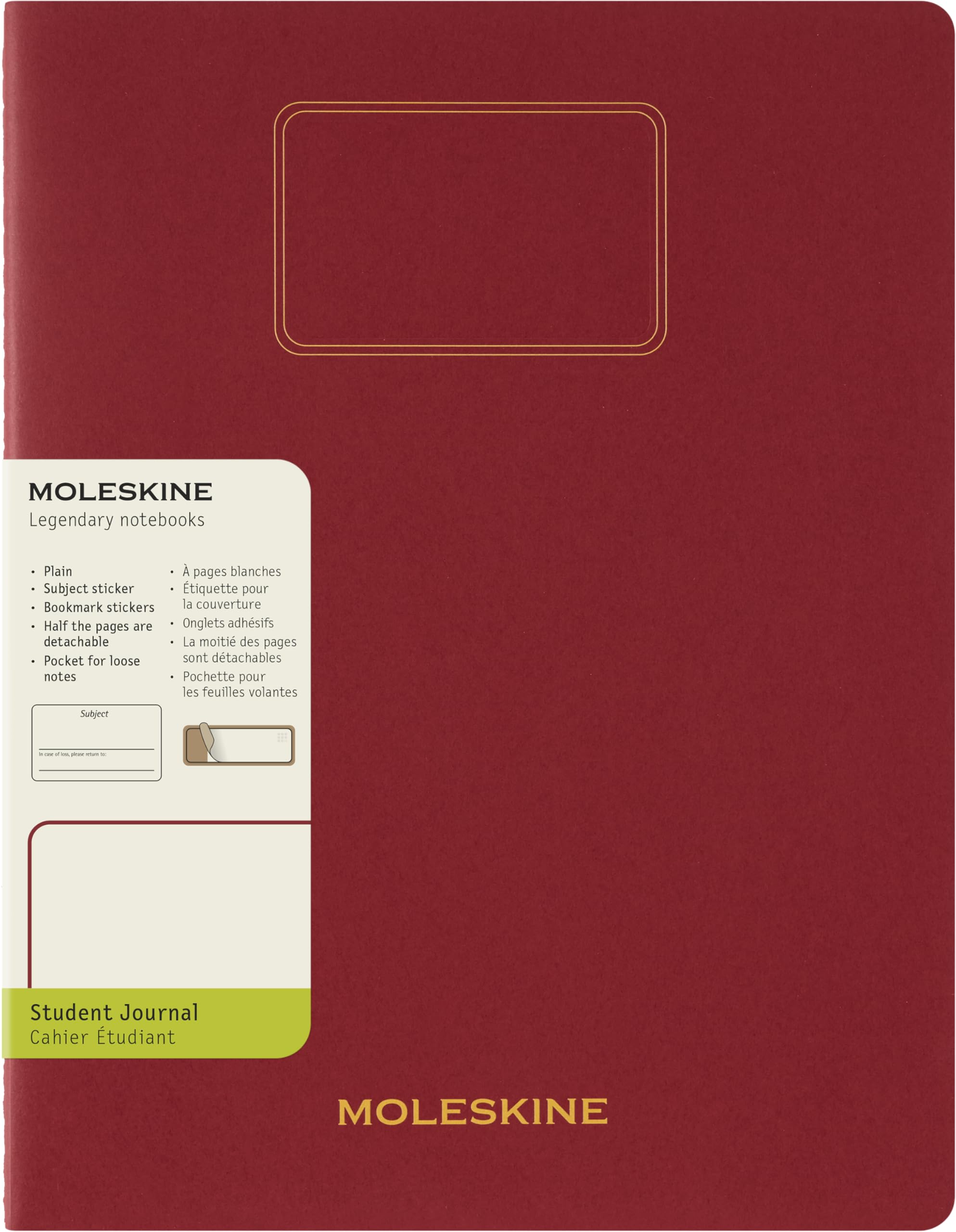 Moleskine Student Cahier, XXL, blanko, Kartoneinband, Rot