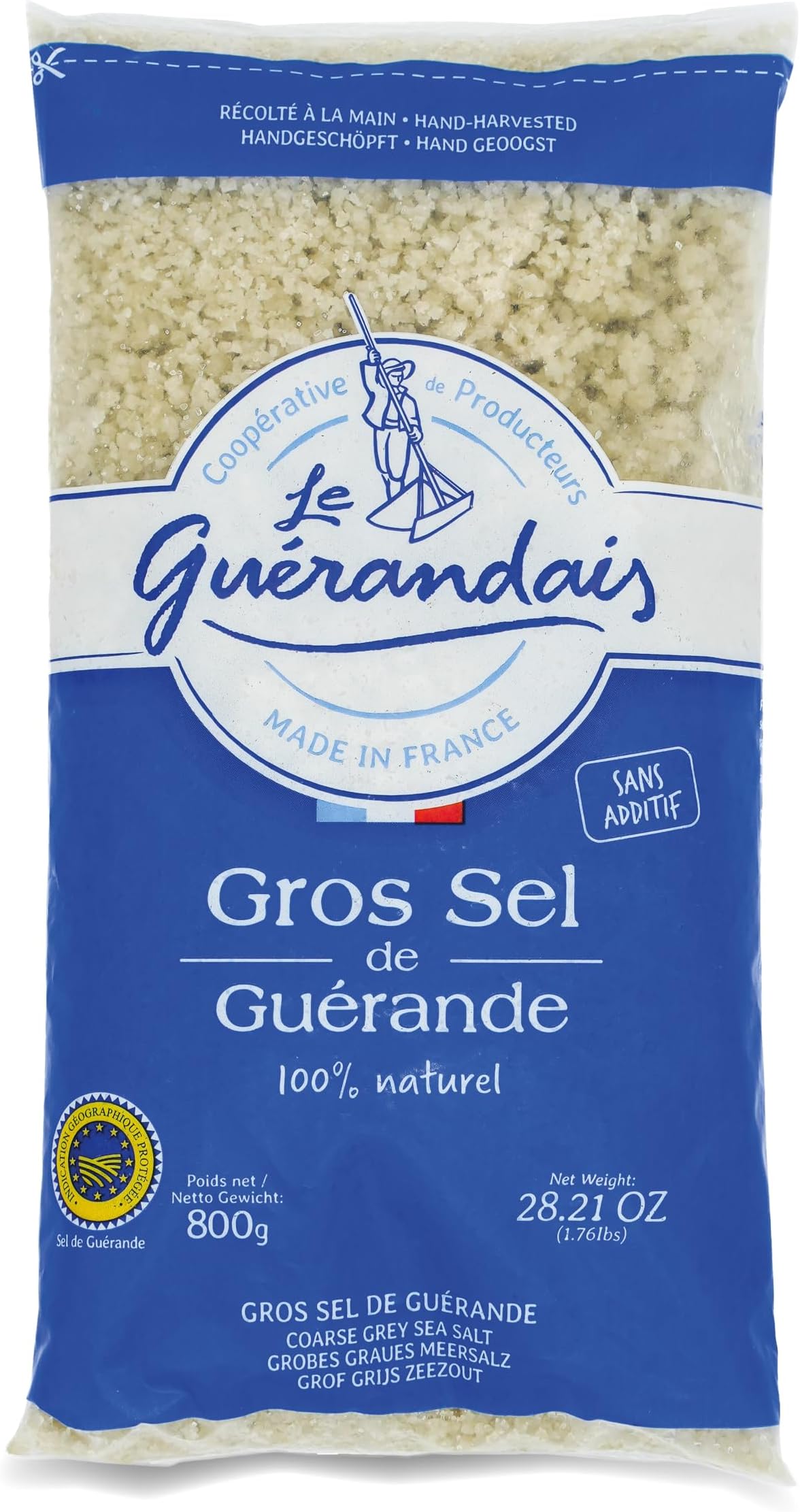Le Guerandais Coarse Sea Salt Gros Sel De Guerande, 1.76 Pound