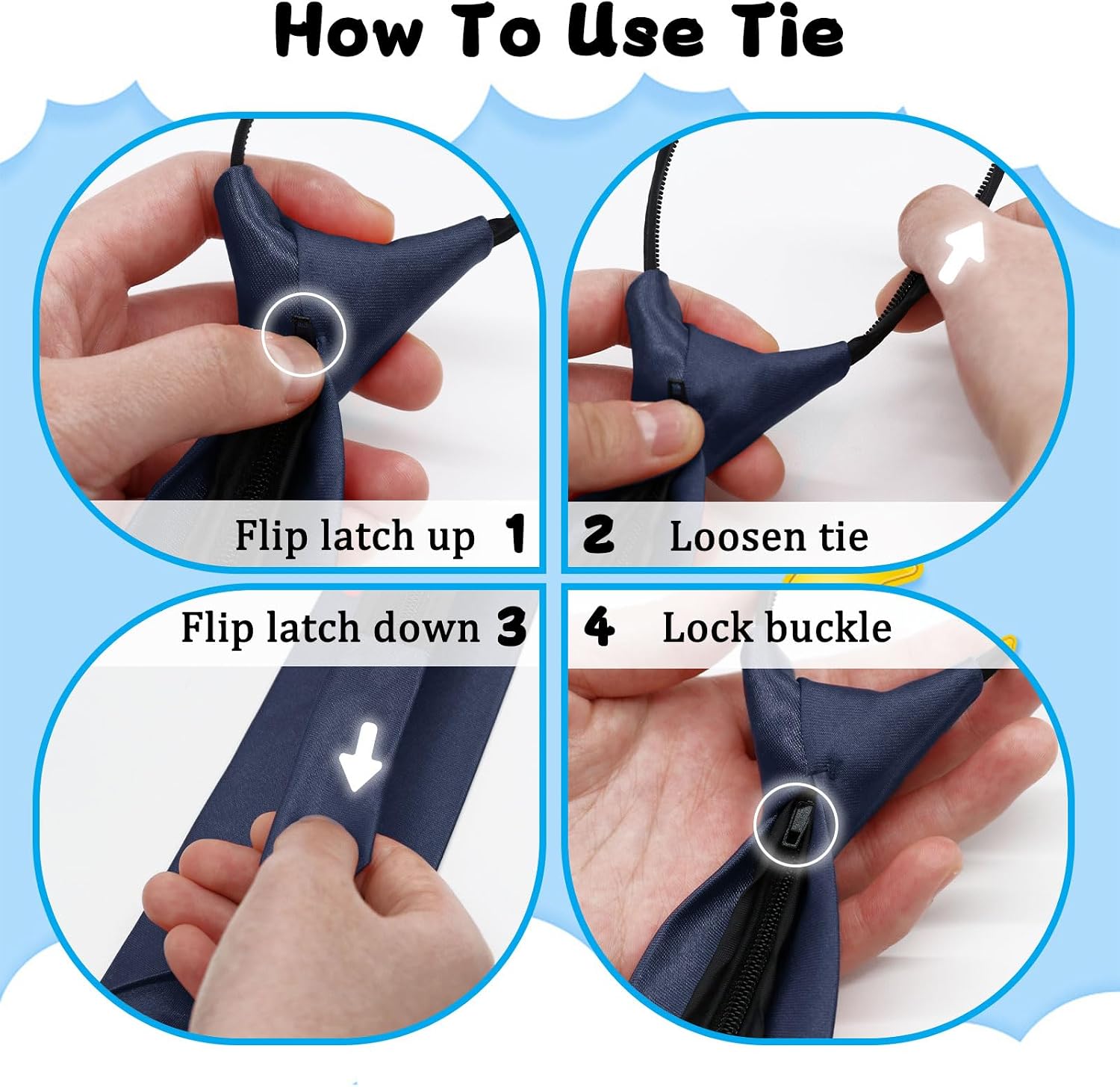 LJBFNN Boys Tie Kids Ties, Adjustable Pre-Tied Tie for Boys Girls Zipper Neckties for School Uniform Graduation Wedding Party
