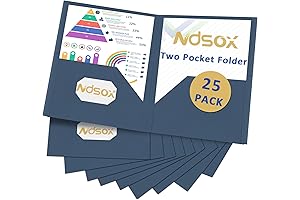 25 Pack Pocket Folders in Dark Blue
