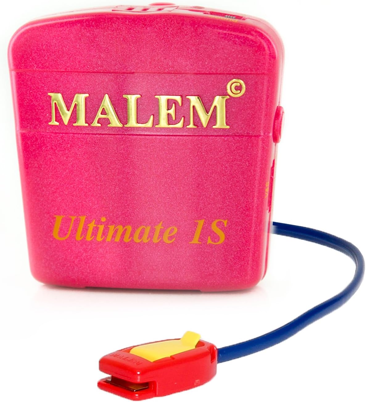 Malem Ultimate PRO 8 Selectable Tones Bedwetting Alarm for Girls & Boys w Loud Sound and Strong Vibration to Stop Bed Wetting-Magenta