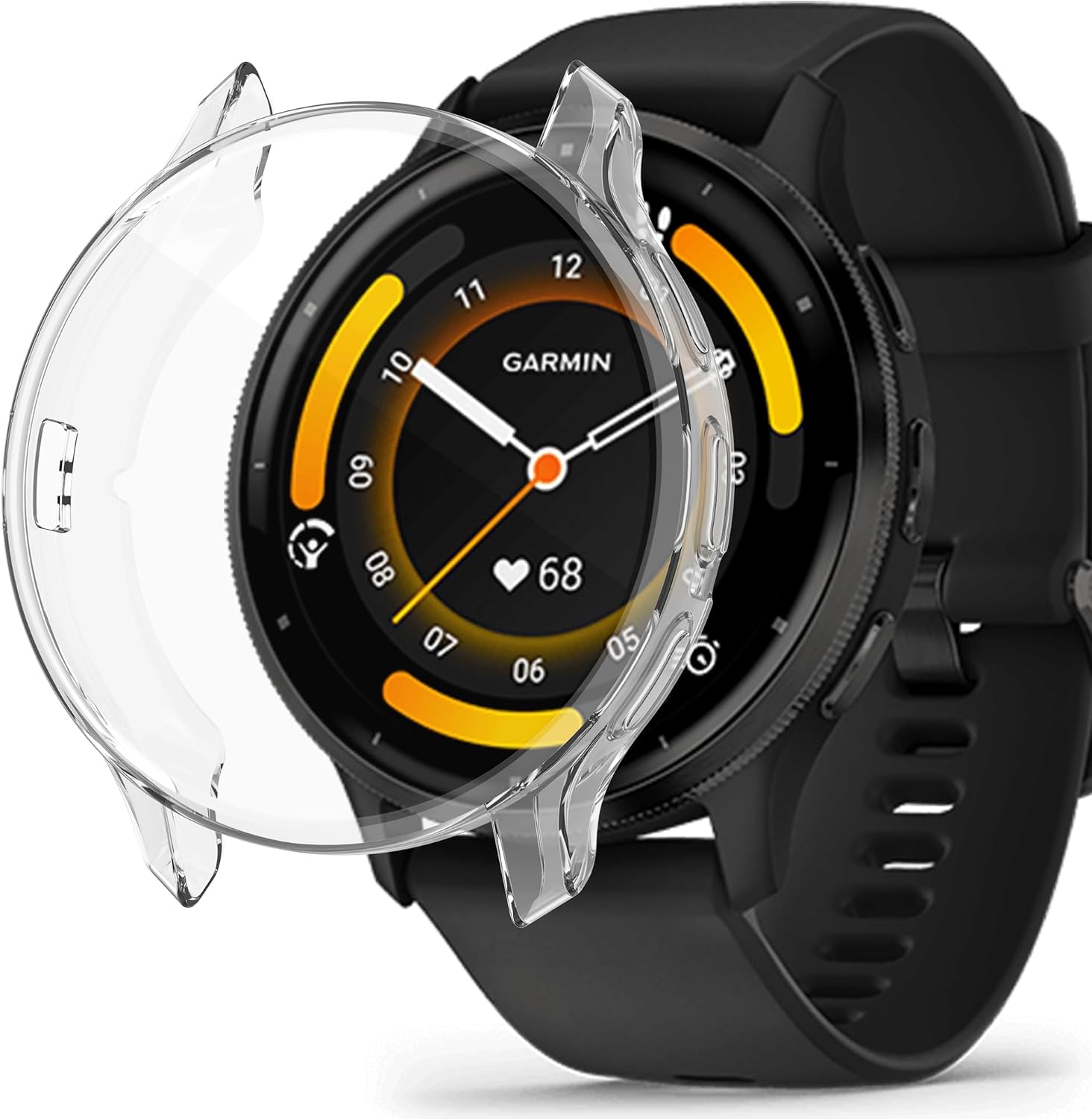 Compatible with Garmin Venu 3S 41mm Bumper Case Screen Protector Cover Soft TPU Shockproof for Garmin Venu 3S 41mm Smartwatch (Clear) image 3
