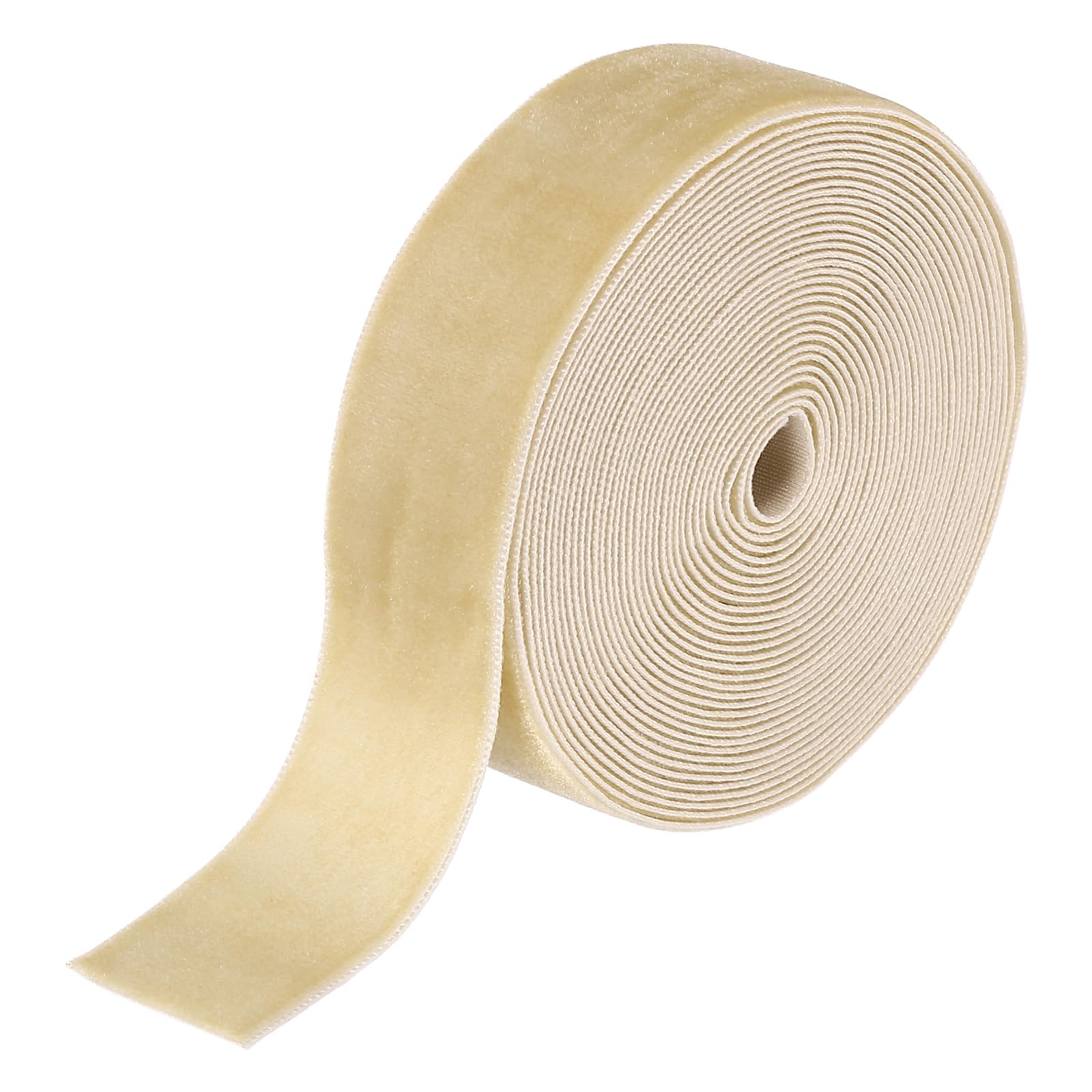 sourcing map Velvet Ribbon 2.5cm x 5.6m Single Face Spool Khaki