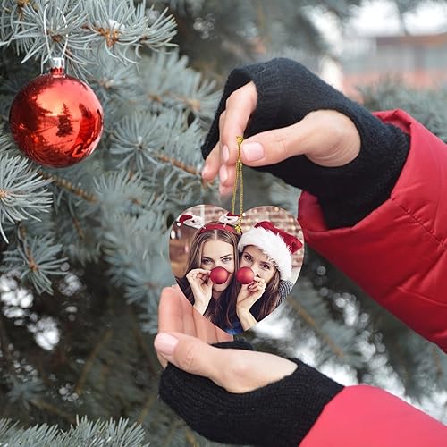 Miniatura 43 de Adornos de Navidad personalizados 2025 con cualquier imagen, adorno acrílico para colgar fotos – con mis propias fotos – Adornos de imagen