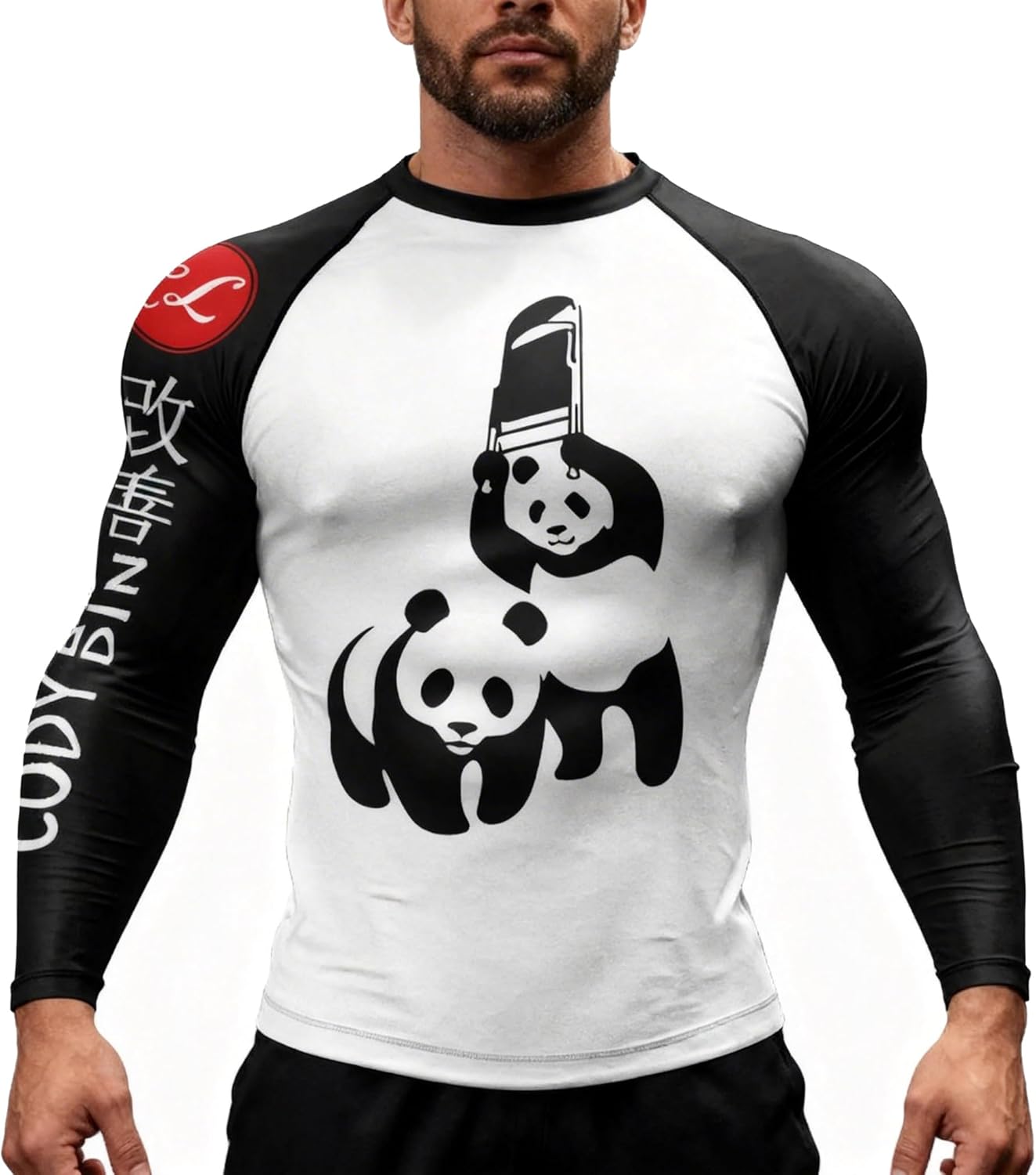 Red Plume Men’s Athletic Long Sleeve Compression Shirts/Men’s Cool Compression Top for Sports