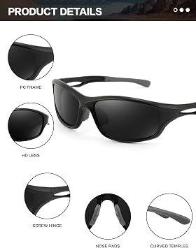 Sports Sunglasses for Men Women: 3 Pack Wraparound Goggles Sports Glasses,UV400 Protection Shades for Cycling Fishing