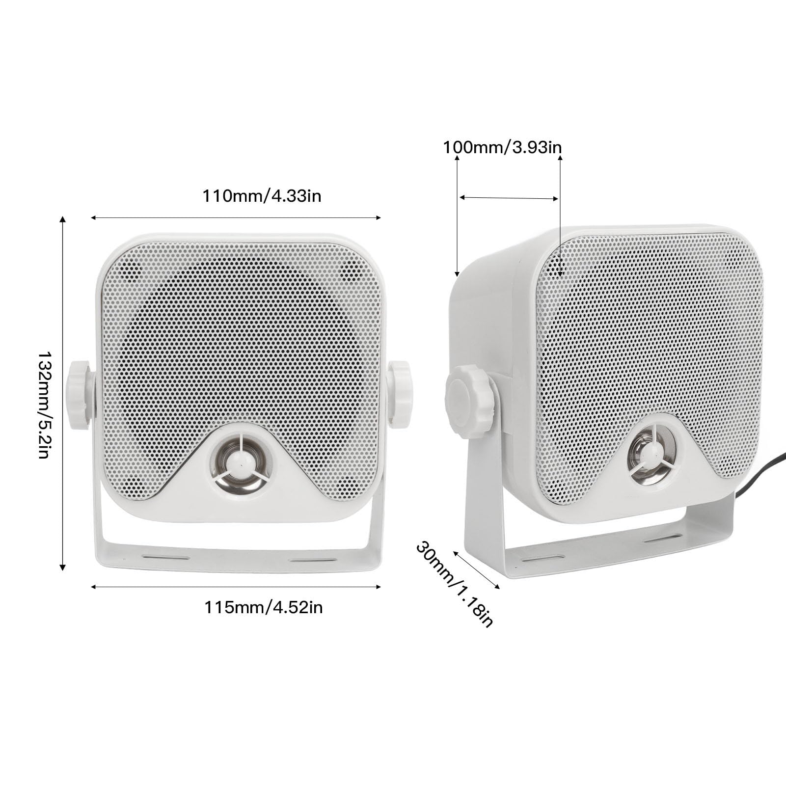 Amazon | Xtevu 4inマリンボックススピーカー、ATV UTVトラクター 