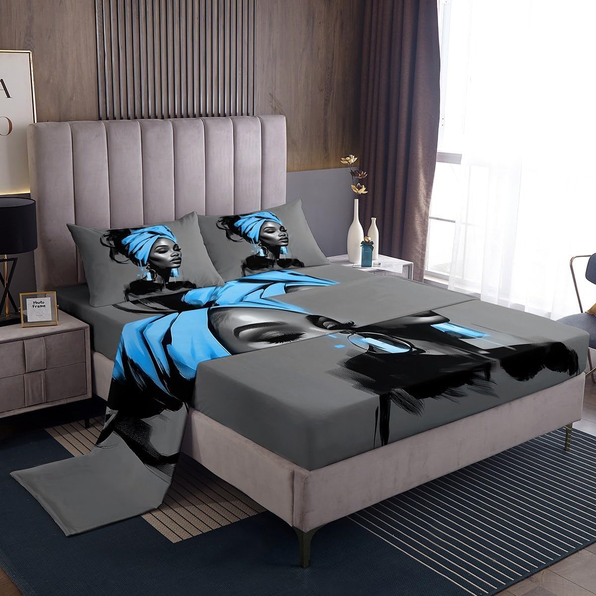 jejeloiu Aircraft Bed Sheets Set King Size Kids Helicopter Flying Plane Sheet Set Teens Travel Decor Bedding Breathable Soft Lightweight Microfiber 16 Inch Deep Pocket 4 Piece Room Decor