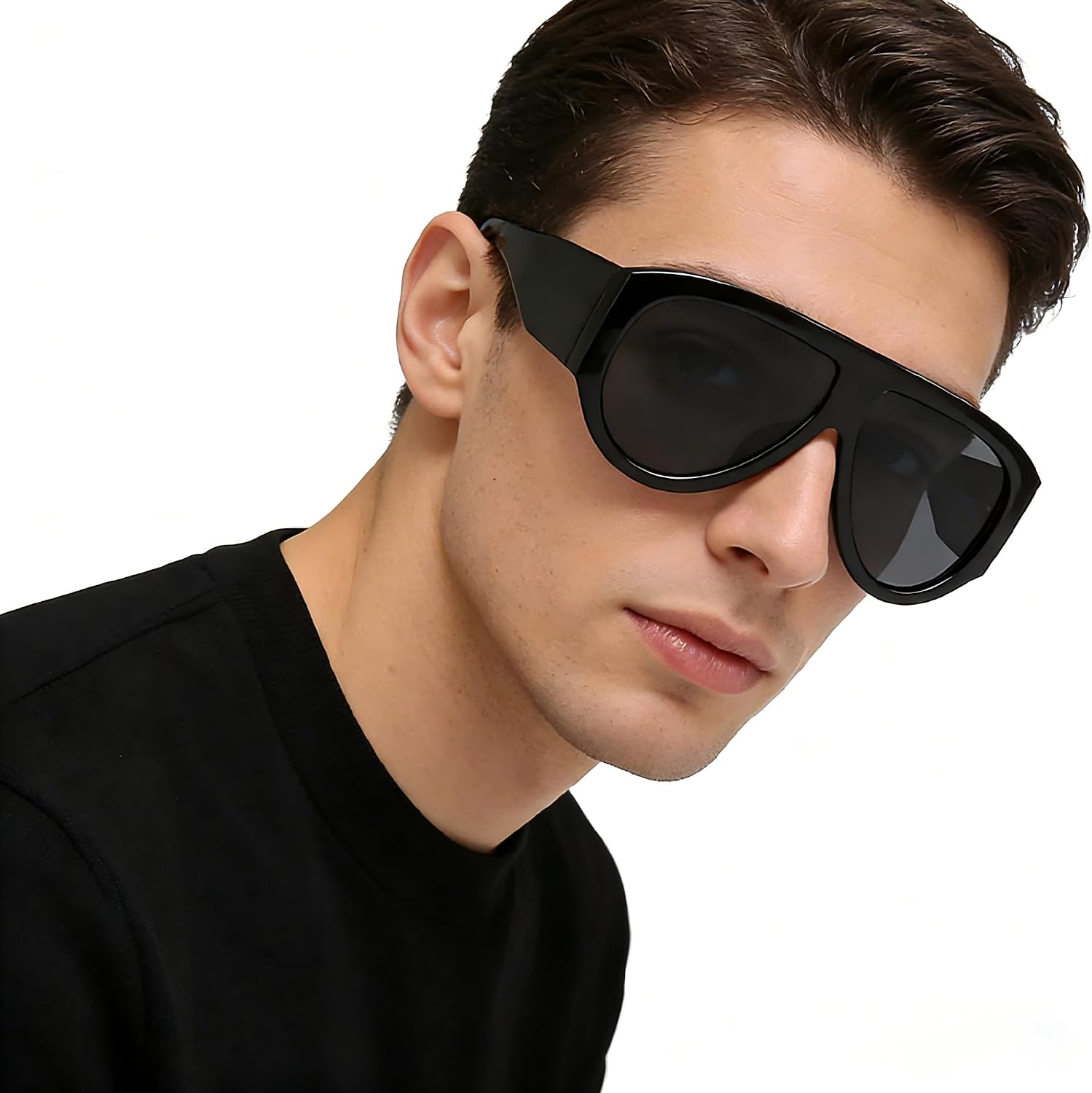 Retro Oversized Aviator Sunglasses for Women Men Classic 70s 80s Vintage Trendy Aviators image 3