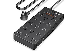 66 AC Outlets Power Strip Surge Protector 25 Outlets 6 USB Ports...
