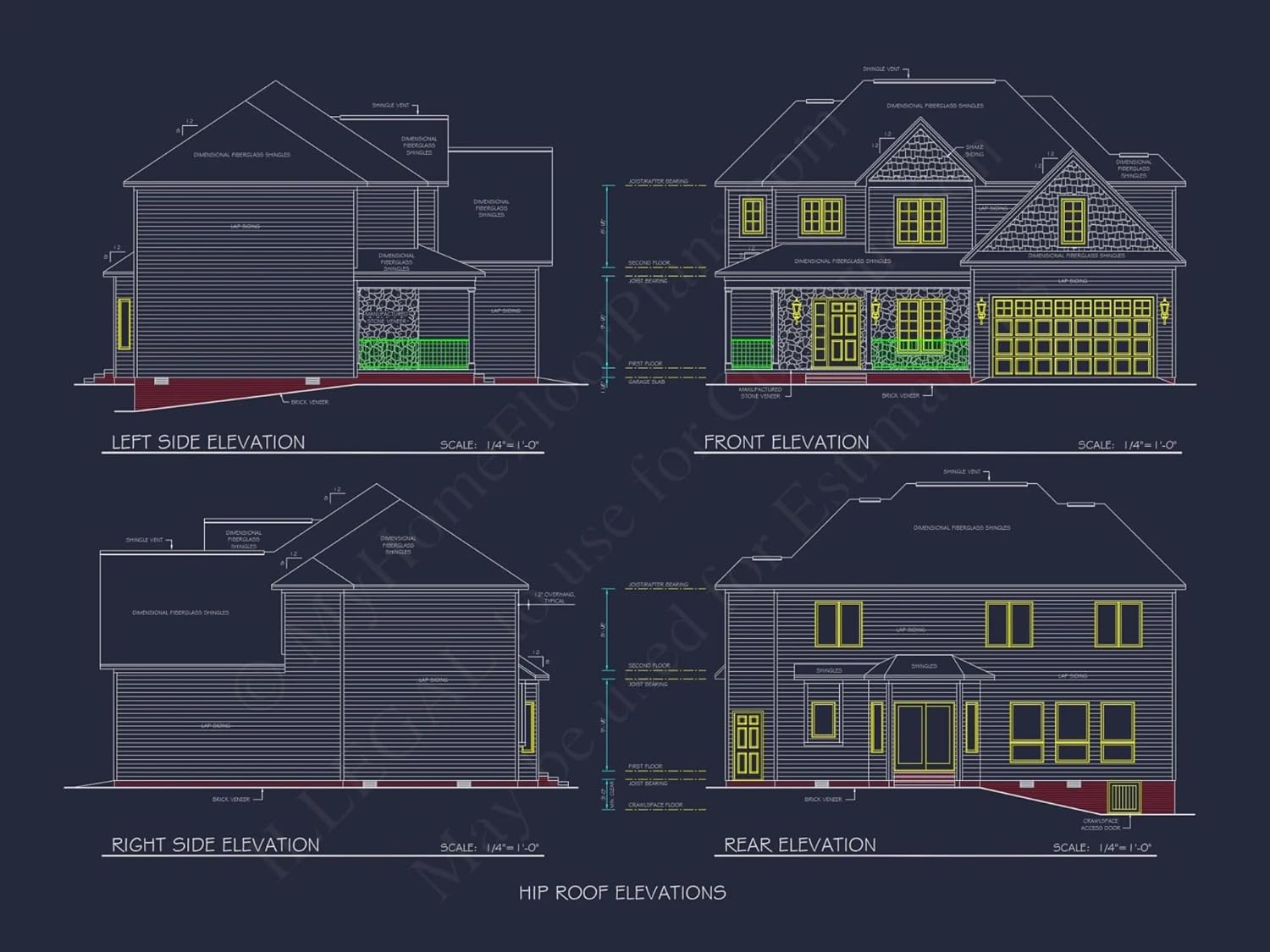 19-1455 HOUSE PLAN - Beautiful House Floor Plan with CAD Designs and Architecture