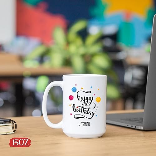 Miniatura 5 de Taza de café de feliz cumpleaños, regalos para regalos de cumpleaños, regalo de amigos, taza de café personalizada de cumpleaños para compañeros de
