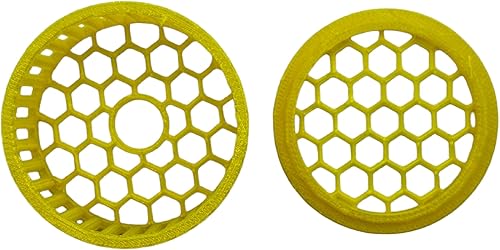 Miniatura 5 de Cesta de hongos de 2 pulgadas para Coral Frags Shroom Box Shroom Jail Shroom Protector (redondo magnético, amarillo brillante UV)