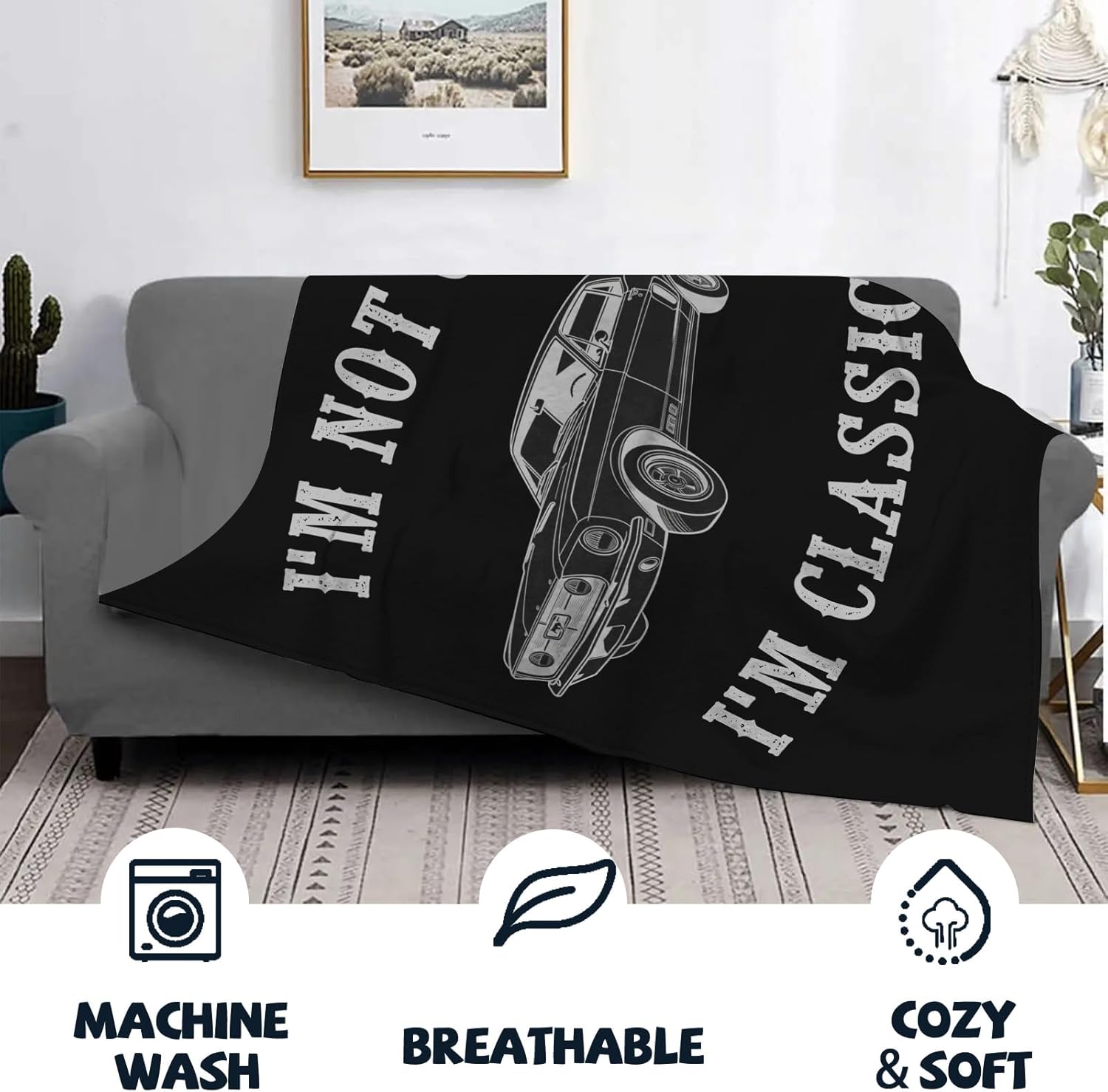 Gifts for Men - Funny Birthday Father's Day Retirement Gift Ideas for Older Men Grandpa Dad Husband - Throw Blanket 50"x60" - Image 3