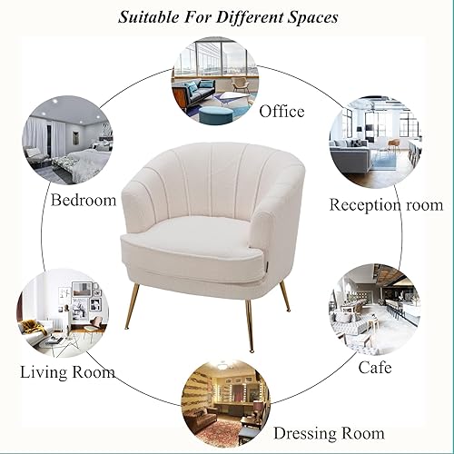 Miniatura 26 de Artechworks Silla moderna de terciopelo con patas doradas para sala de estar, dormitorio, oficina en casa, silla de club con respaldo copetudo,