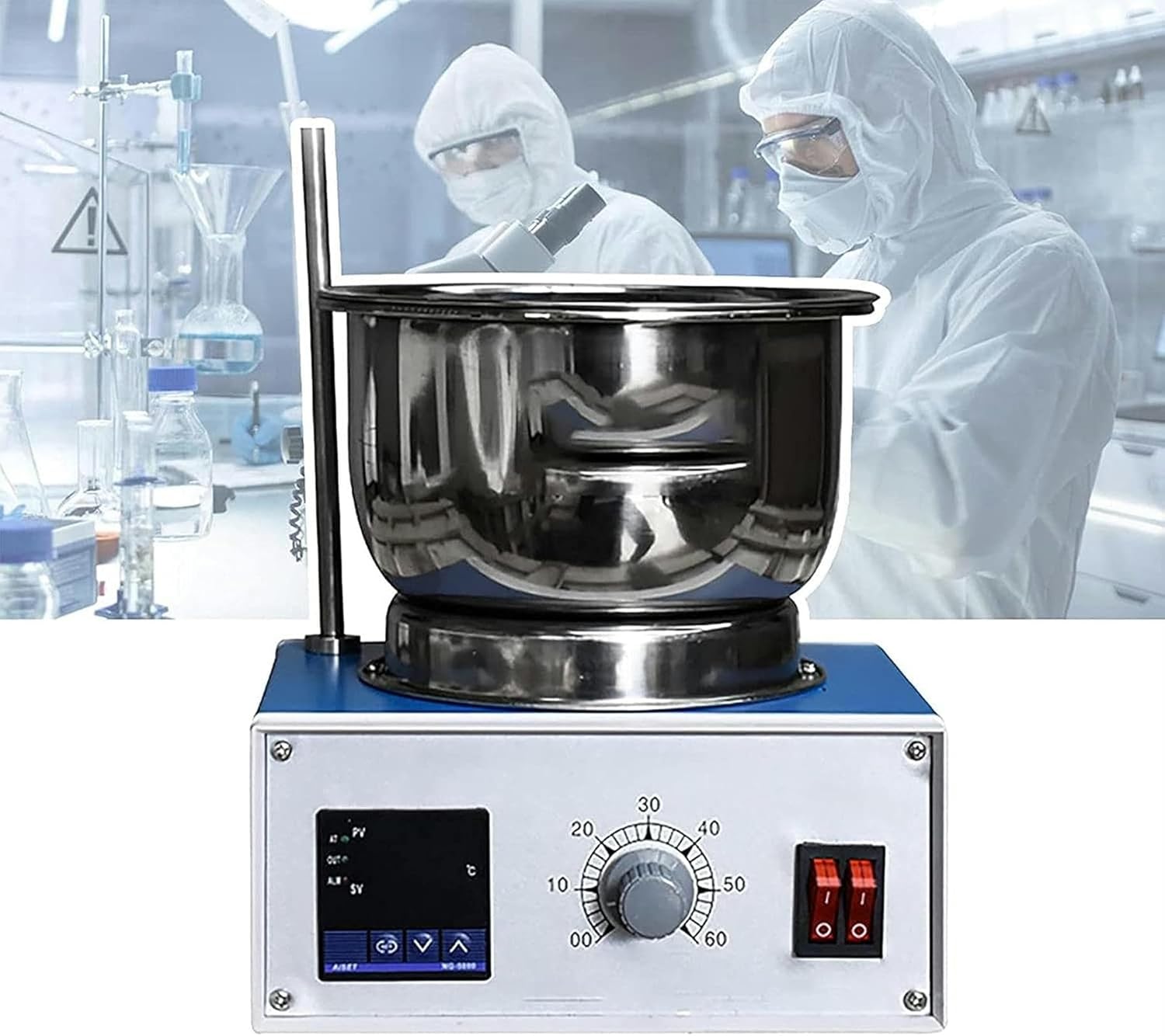 XENITE 1L/2L/3L/3L Split/5L/10L/15L Magnetic Stirrer，Water Bath/Oil Bath，Temperature Control / 0-400℃，0-2400Rpm，for Laboratory,1L