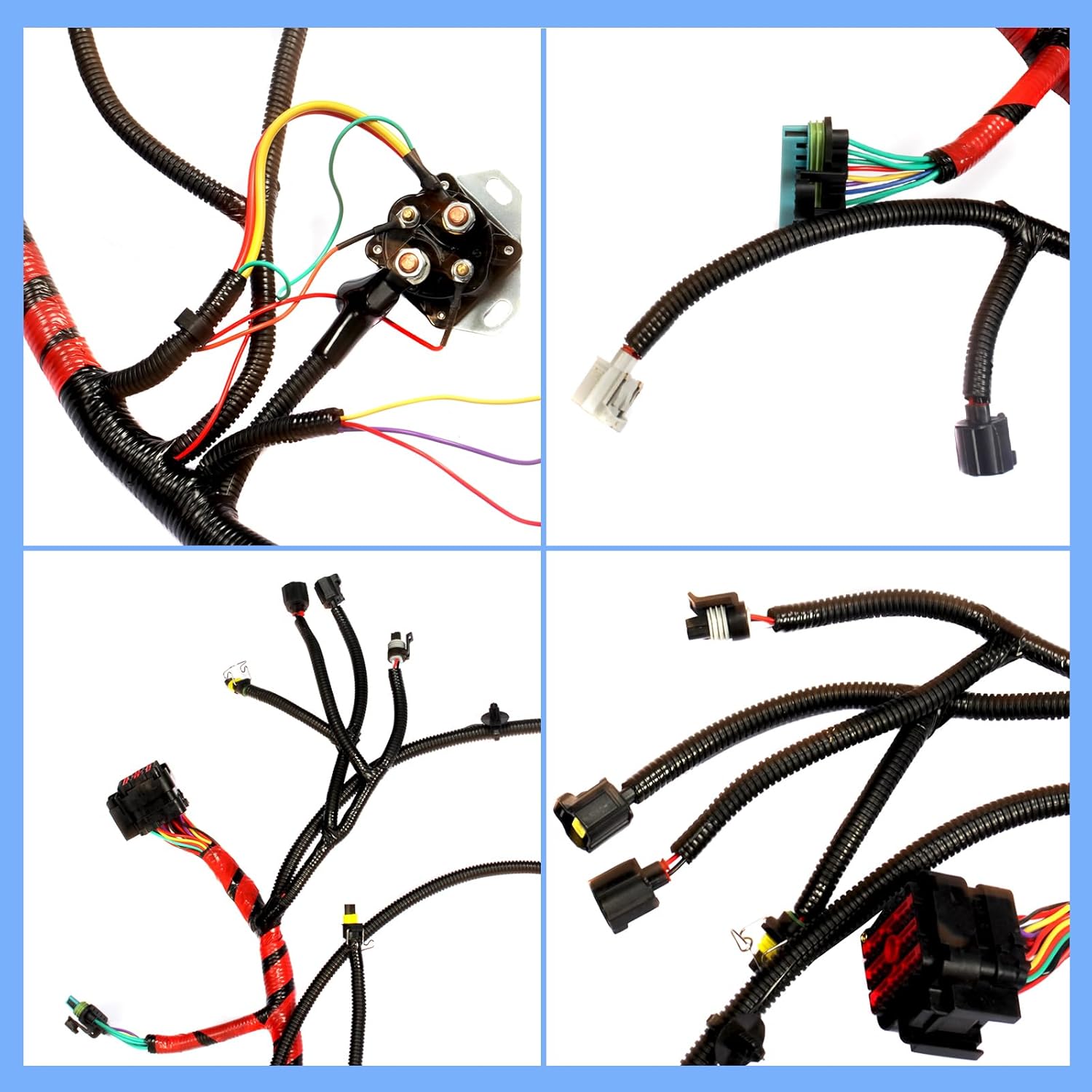 Engine Wiring Harness Replacement for 1999 2000 2001 Super Duty F250 F350 F450 F550 7.3L Diesel w/o Cali F81Z12B637EA F81Z-12B637-EA