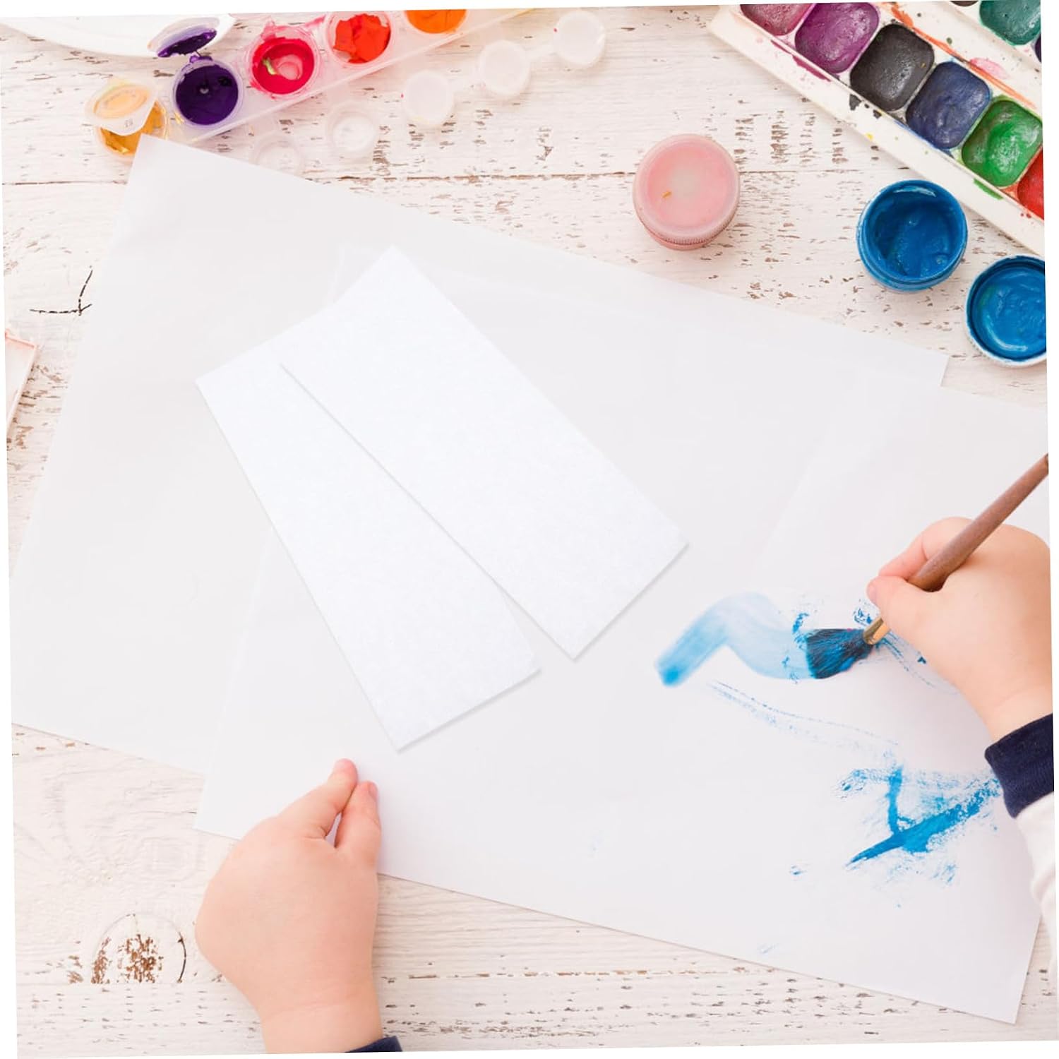 50pcs Stay Wet Palette Paper Pack for Acrylic Paint Versatile Watercolor Mixing for Model Making and Crafts DIY Painting Tools for Artists
