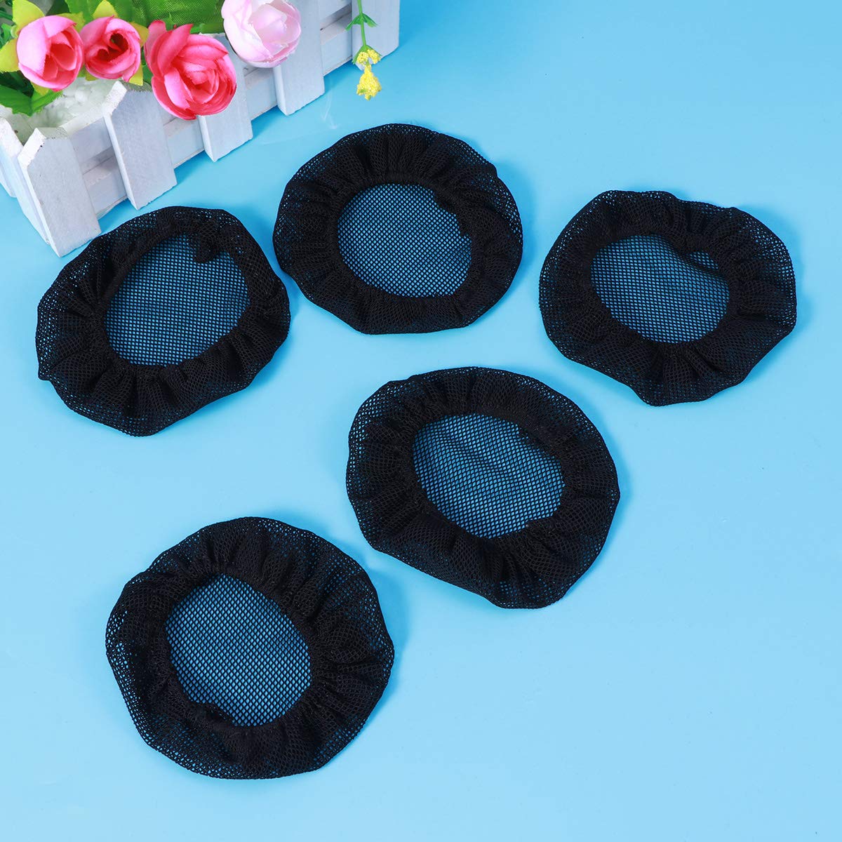 FRCOLOR Elastic Hair Nets - 5Pcs Bun Covers for Women, Girls, Ballet & Food Service - Dance Hair Accessories