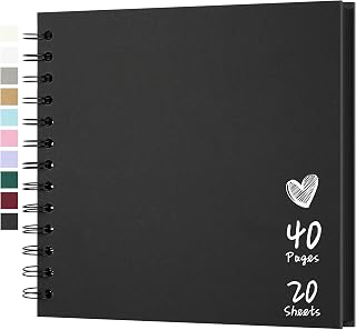 Fotoalbum Scrapbook,18x18 cm,40 Seiten,Schwarz