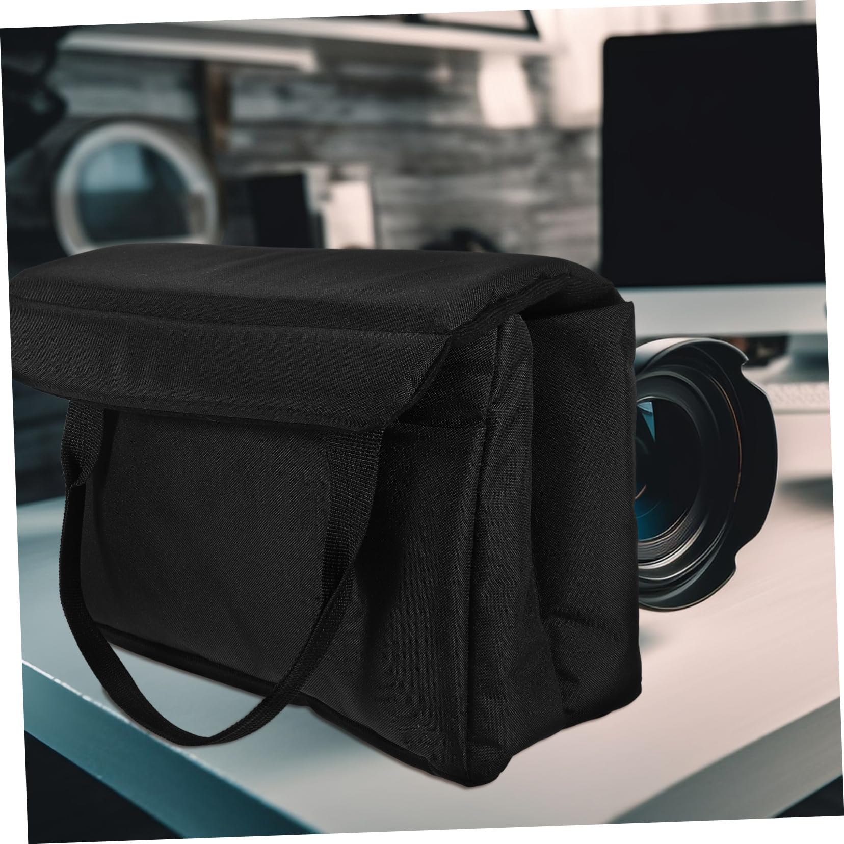 Artibetter Custodia Imbottita per Fotocamera Scomparti Regolabili Borsa Pieghevole in Poliestere per Attrezzatura Fotografica