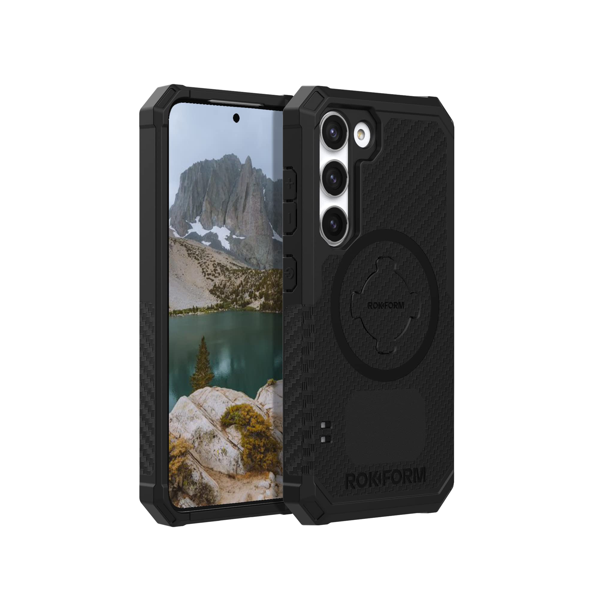 Rokform - Galaxy S23 Case, Rugged Series, Magnetic Case with Twist Lock, Drop Tested Armor (Black)