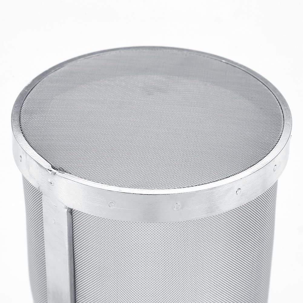 Ejoyous Filtro de Cerveza Hop Spider, Bierfilter Filtro Bazooka de Acero Inoxidable para Barril de Cerveza 300 micras para casa Cerveza hervidor de Agua Equipo de Kegging 10 x 25,5 cm