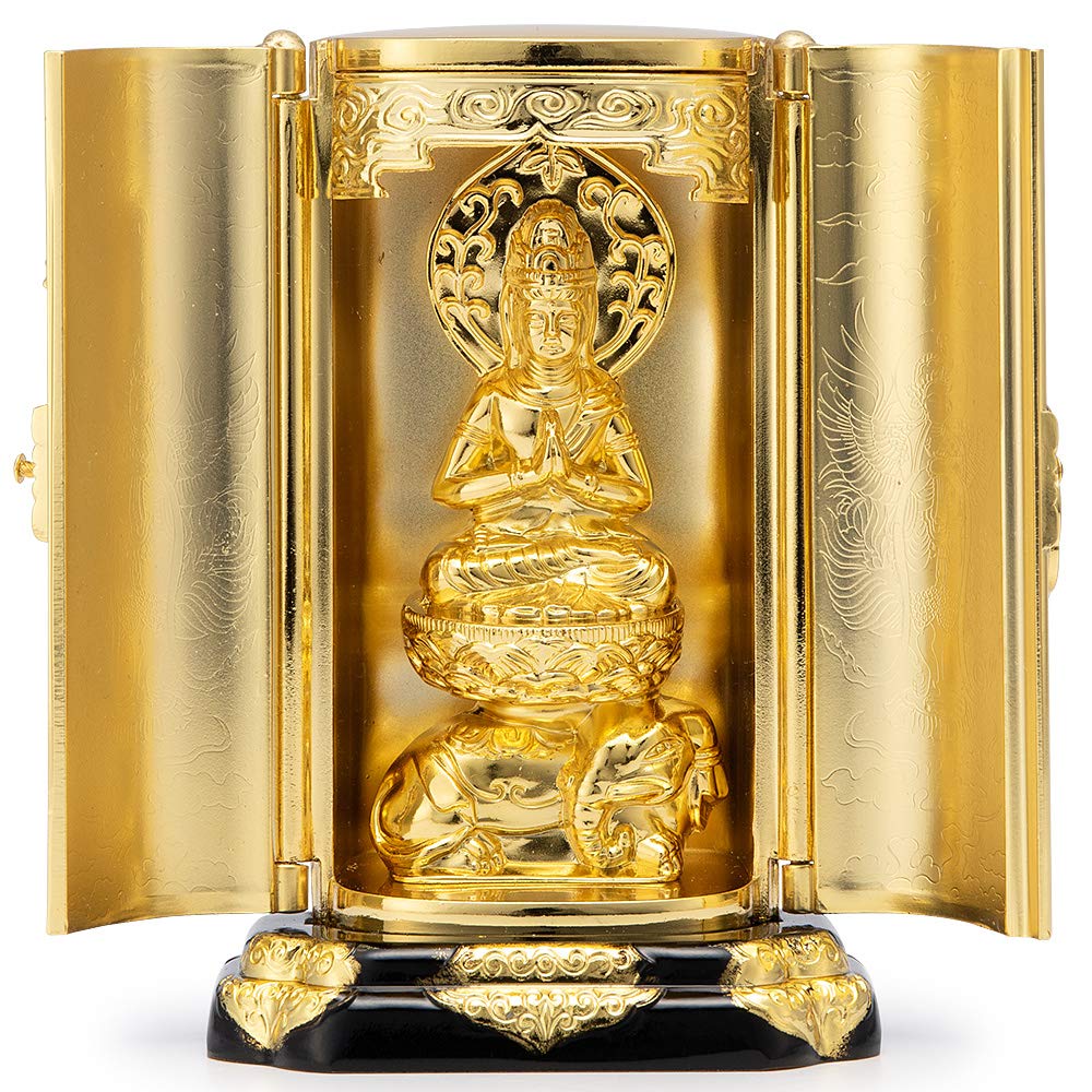 Amazon｜仏壇屋 滝田商店 仏像 厨子付き普賢菩薩 合金製 (高さ