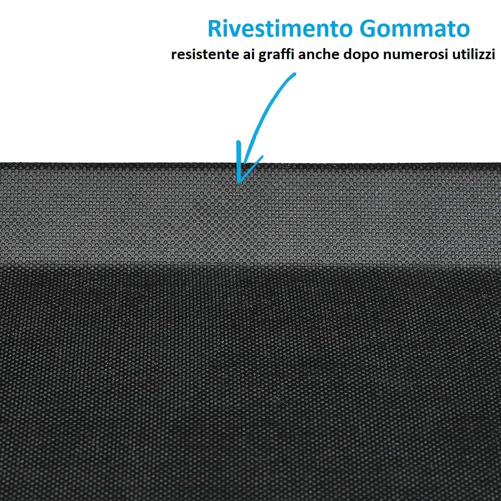 Paluplus 6 Vassoi Rettangolari Da Portata Antiscivolo Di Colore NERO, Misura 40x30x2 Cm, Vassoio Impilabile E Infrangibile Con Rivestimento Gommato, Per Bar, Ristoranti, Fai Da Te -6848F - 4