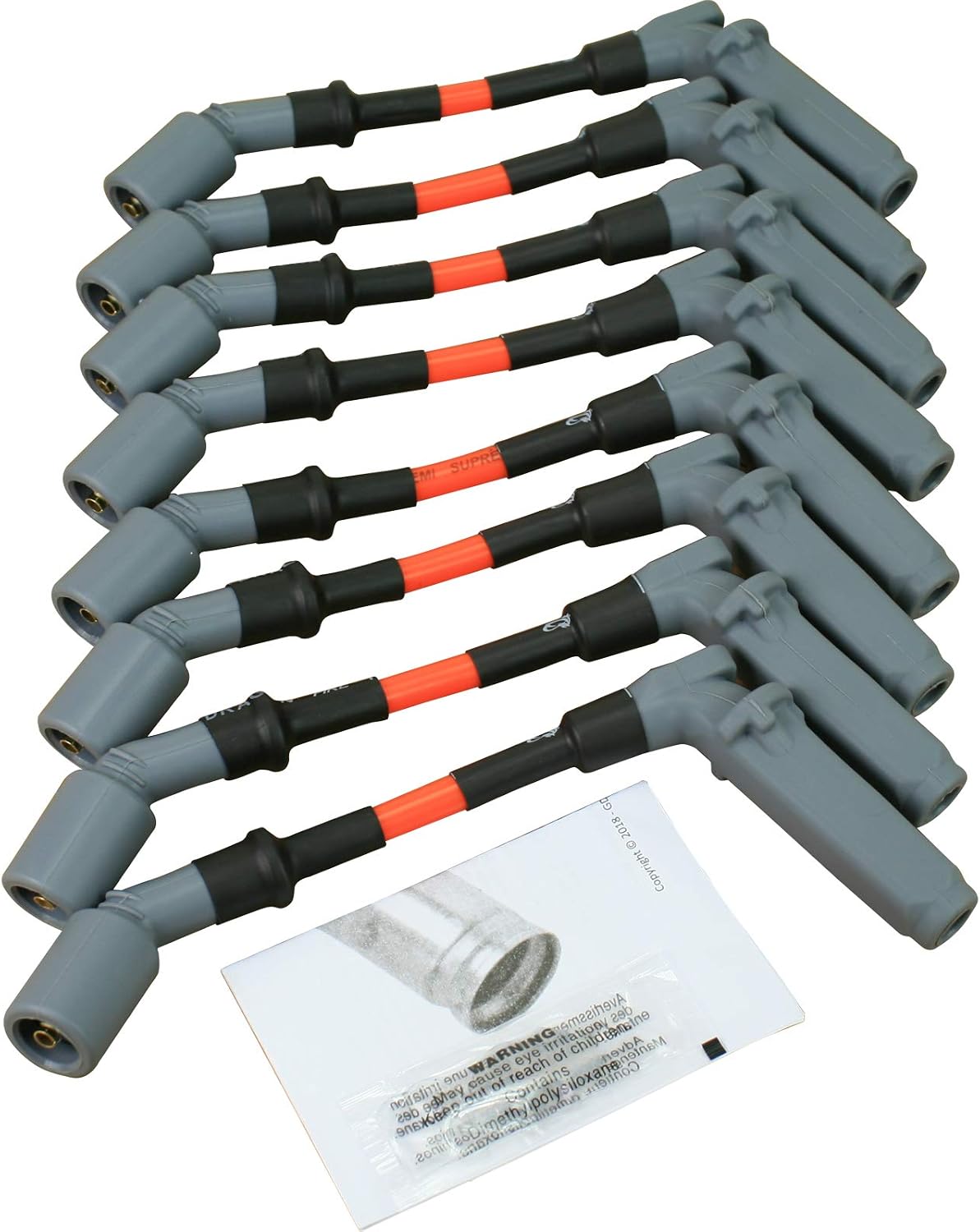 AIP Electronics New Dragon FIRE Performance Power Pack Ignition Coils Iridium Spark Plugs and 8.5" Spark Plug Wires Compatible with 2014-2021 Cadillac Chevy and GMC 5.3L 6.2L 6.6L V8 OEM Fit Kit-1283