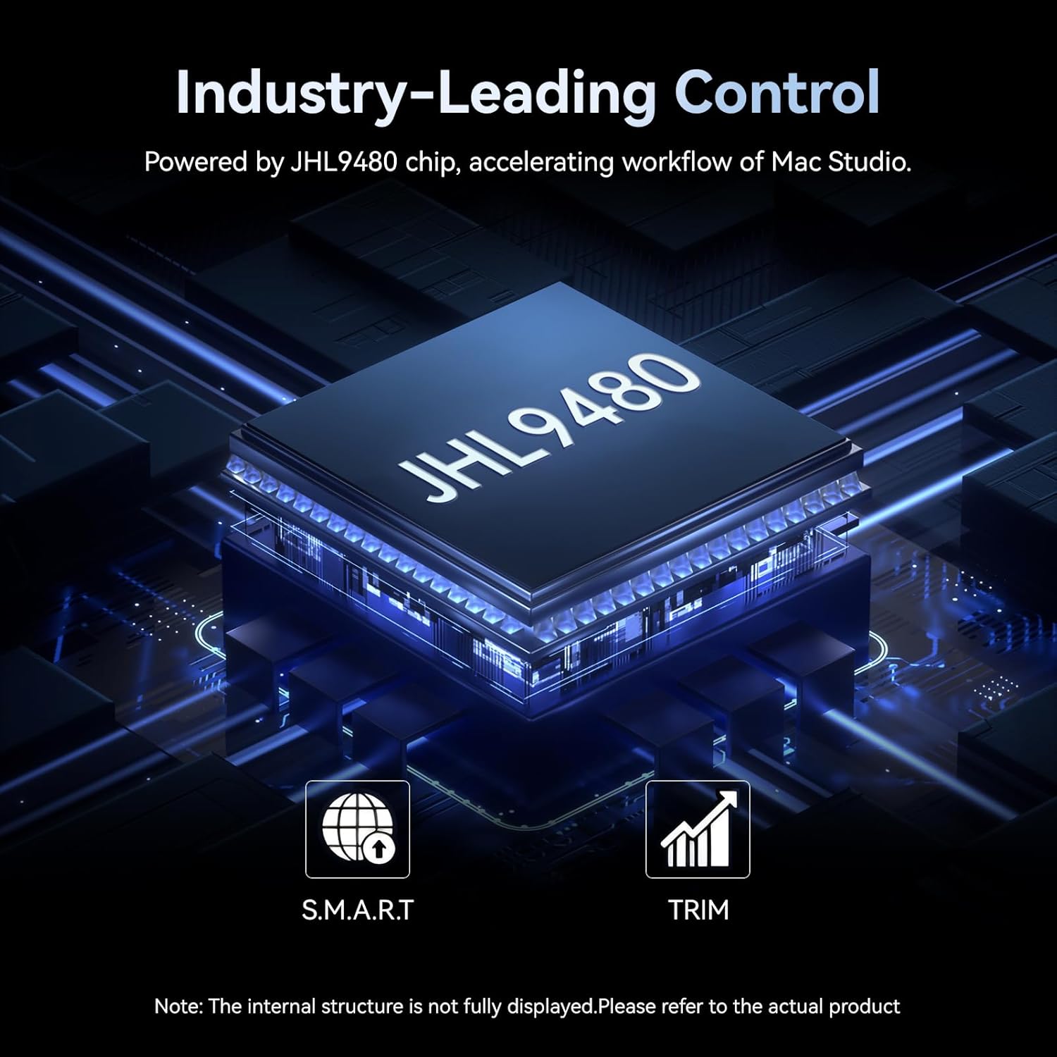 MOREFINE 80Gbps M.2 NVMe SSD Enclosure with Cooling Fan, Aluminium Alloy Enclosure Compatible with Thunderbolt 5/4/3/USB4, Support PCIe M.2 SSD up to 8TB