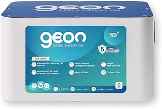 Geon GE3000⁺ 25.6V 100Ah Lithium-Ion Inverter Battery, 6+ Hours Backup, Fast Charging, Longer Life, Smart BMS, Compatible ...