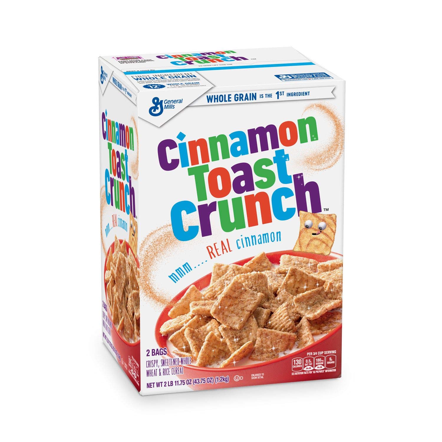 Buy General Mills Toast Crunch Cereal, Cinnamon, 49.5 Ounce,(2 Pack) by
