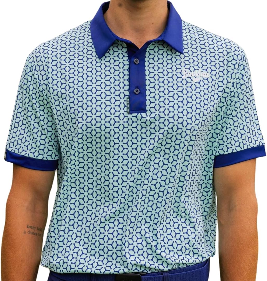 BOOYAA Golf Shirts for Men | Mens Golf Shirts Short Sleeve | Moisture Wicking Performance Athletic Fit Golf Polo