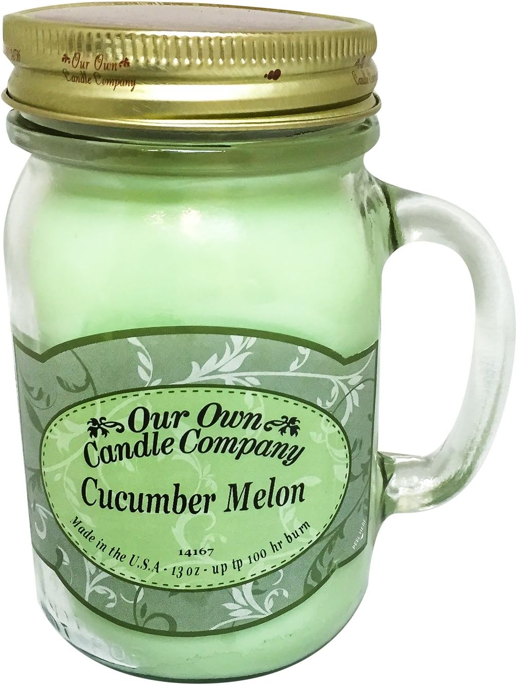 Our Own Candle Company Cucumber Melon Candle, Large, Green, 25