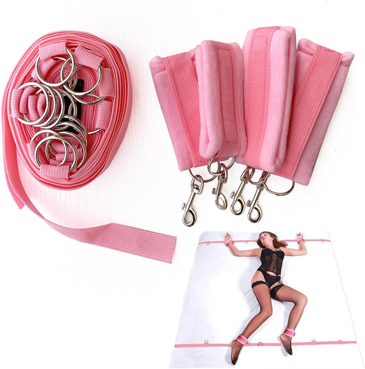 Bǒǹdâgê Kît Pareja Juguetes êróticôs para Pareja Šêxuales Kit Juguetes Šêxo Mujer Bedroom Šêx toystore Couples ȅsposas Šêxuales de Parejas àdultos Trǎíníng Tool Set Pareja Placer ȅsposas