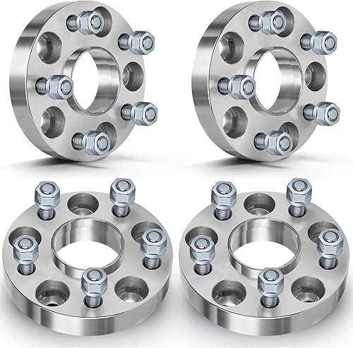 ECCPP 4 espaciadores de rueda centrados de 5 lengüetas de 1 pulgada 5x114.3 a 0.197x4.500 in 5x4.5 a 5x4.5 2.524 in compatibles con para RL para CL