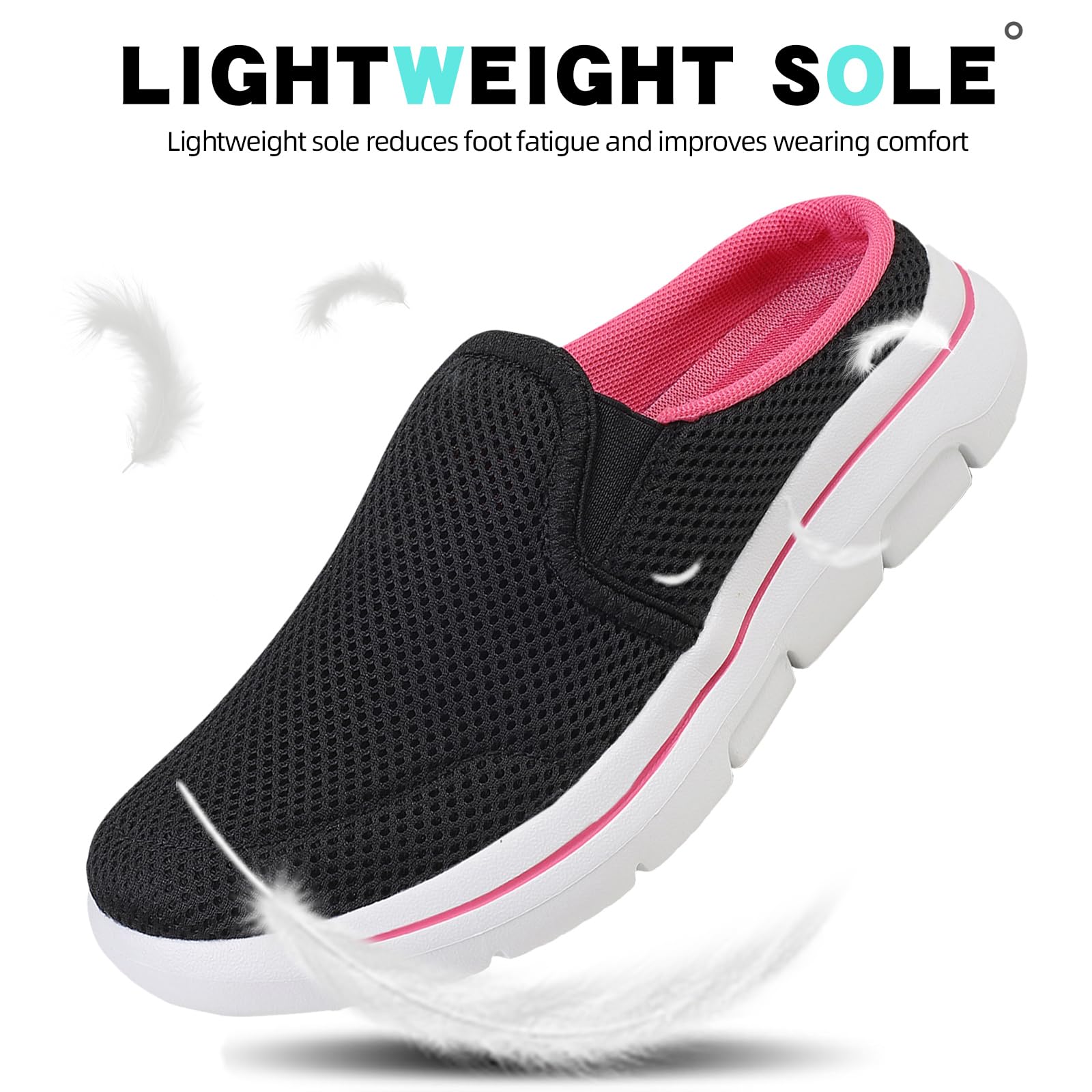 Zuecos Hombre Mujer Comodos Transpirable Zapatillas de Casa Ligero Casual Zapatos de Interior Exterior