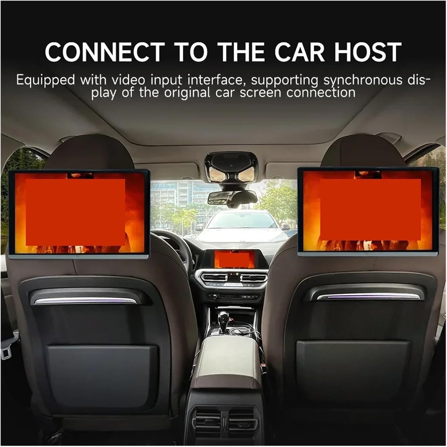 Dual 13.3/14 Inch IPS Display Car Headrest Monitor Touch Screen for Car Rear Seat Player Video Music FM BT WiFi (13.3 Inch 4g) (13.3 Inch 2g)